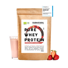Organic whey protein powder strawberry