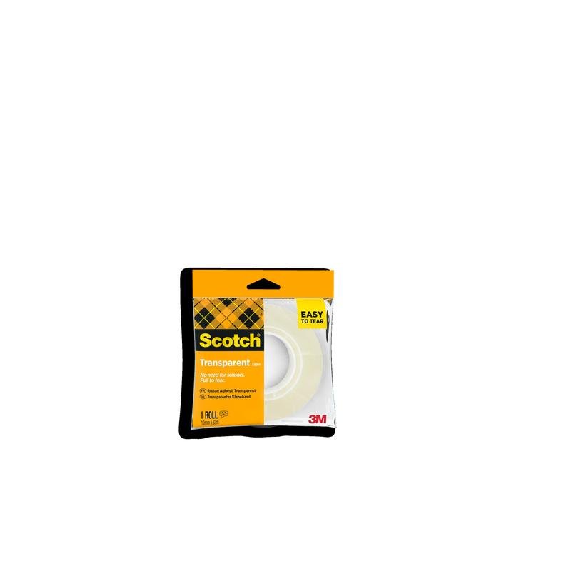 Scotch® Transparentes Klebeband 508, leicht abreißbar, 19 mm x 33 m, 8 Rollen/Packung | Packung (1 Rolle)