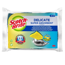 Scotch-Brite® Delicate nicht kratzender Naturfaser-Reinigungsschwamm, 10 Stück - hochsaugfähiger Schwamm, ideal für alltägliche Reinigungsaufgaben | Karton (1 Stück)