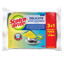 Scotch-Brite® Delicate non-scratching natural fiber cleaning sponge, 3 + 1 pcs. | Pack (4 pieces)