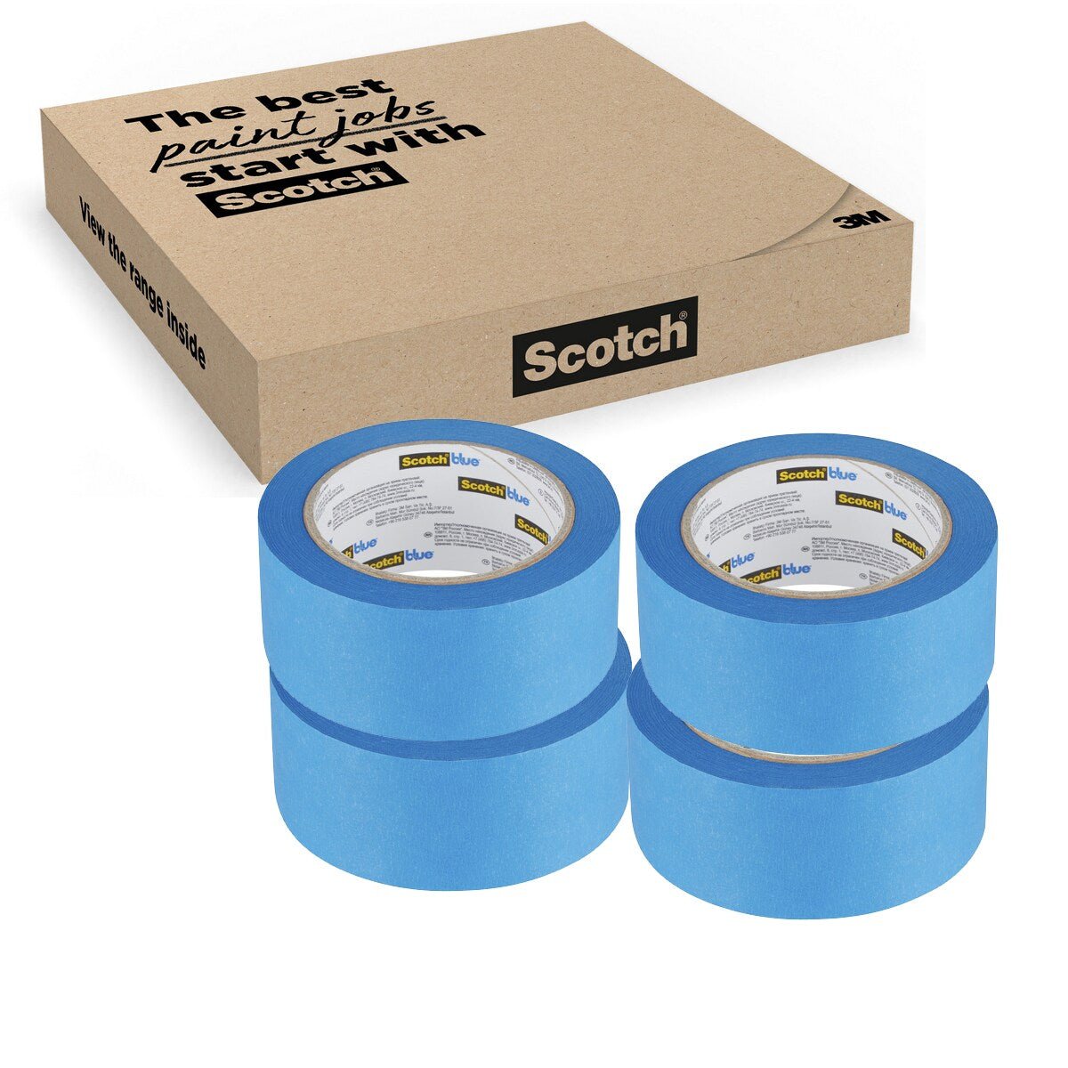 ScotchBlue™ Multi-Surface Painter's Masking Tape, 48mm x 41m, SIOC, 4 Rolls/Pack, 100% PEFC, SGSCH-PEFC-COC-110078 | Pack (1 roll)