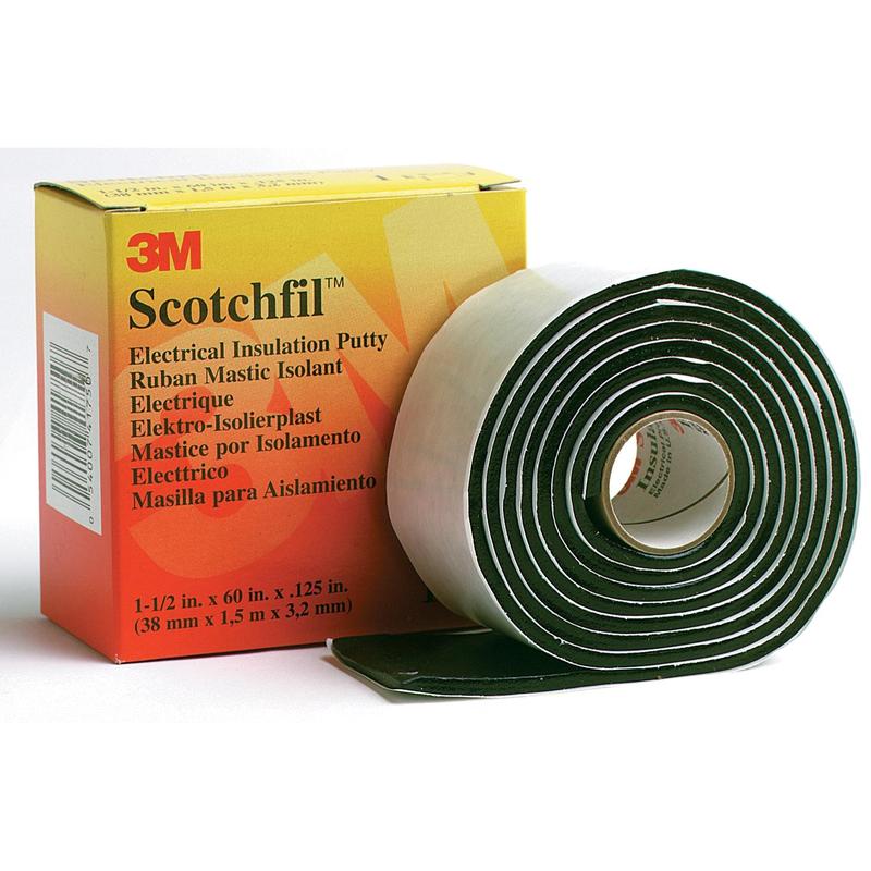 3M™ Scotchfil™ Buthyl-Kautschuk-Band, selbstverschweißend, Schwarz, 38 mm x 1,5 m, 3 mm | Packung (1 Rolle)