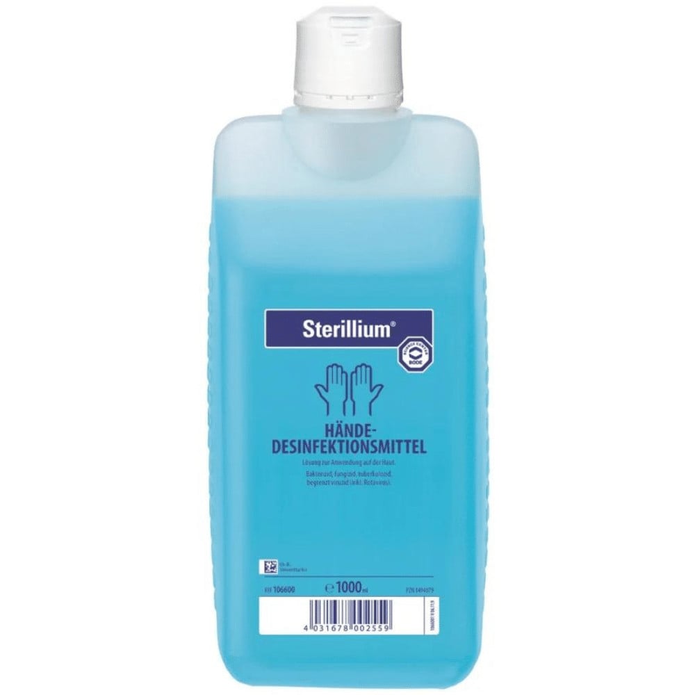 Eine Flasche Sterillium® Händedesinfektionsmittel der Paul Hartmann AG.