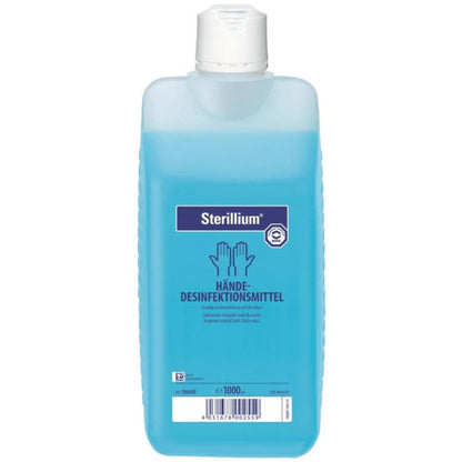 A bottle of Sterillium® hand disinfectant from Paul Hartmann AG.